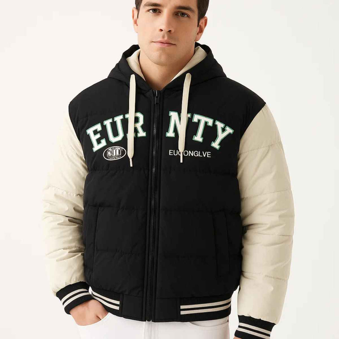 Mens Double Zipper Parachute Jacket (A-3750)