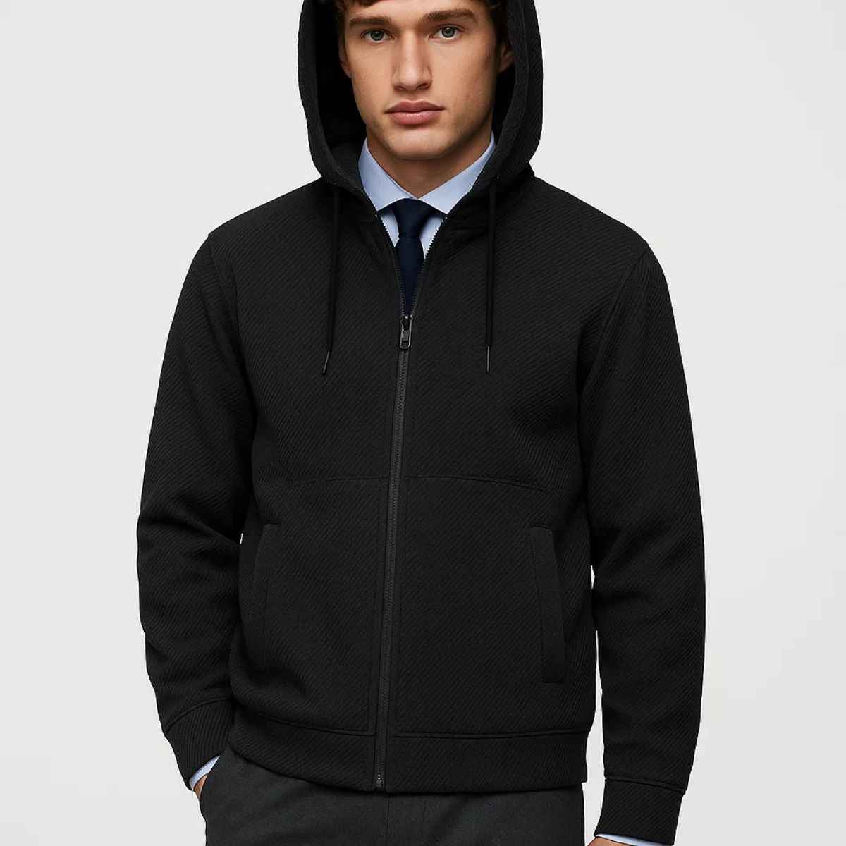 Mens Suede Self Lining Pattern Light Weight Jacket (A-3770)