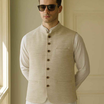 Off-White Khadi Waistcoat (A-2360)