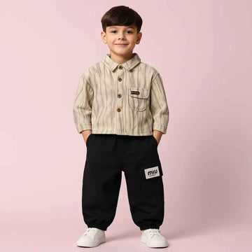 Off- White Boys Co-Ord's Set (A-3704)