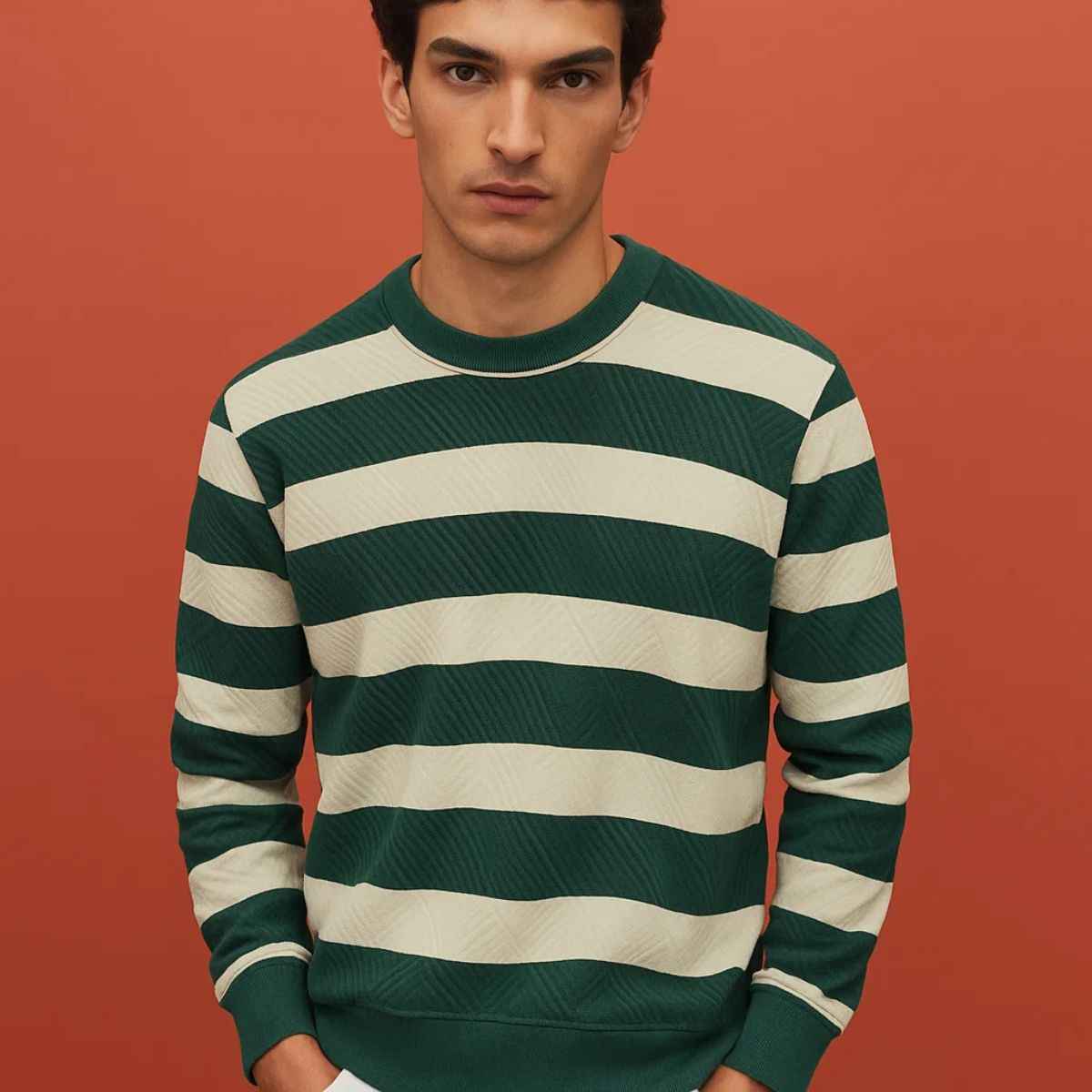 Sea Green Self Lining Sweat Shirt (A-3644)
