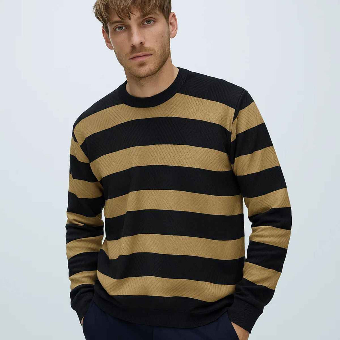 Brown Color Self Lining Sweat Shirt (A-3645)