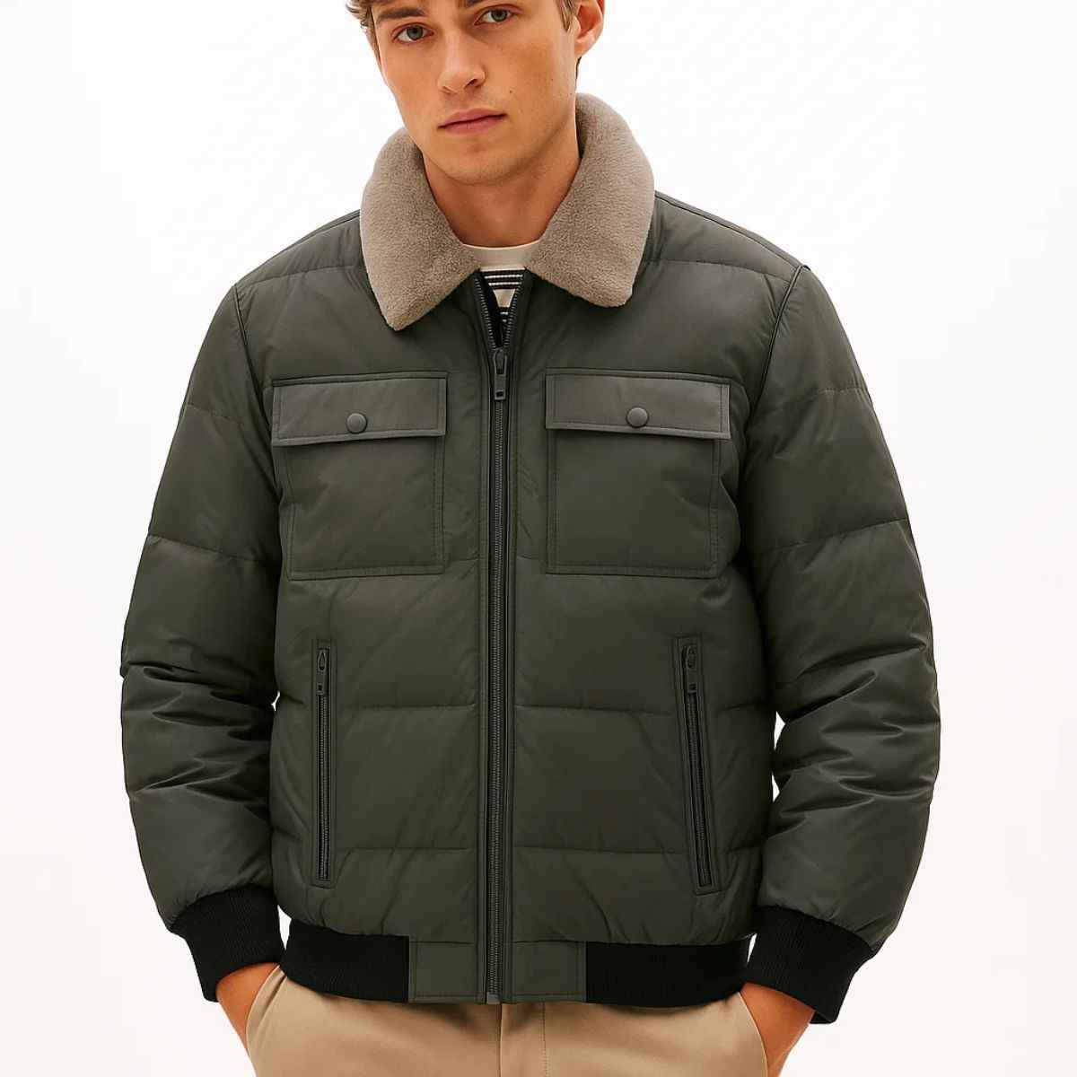 Snow Break Quilted Padded Puffer Jacket (A-3736)