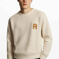 White Fleece Woolen Sweatshirt (A-3634)