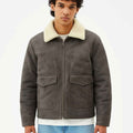Mens Suede Jacket With Fur (A-3776)