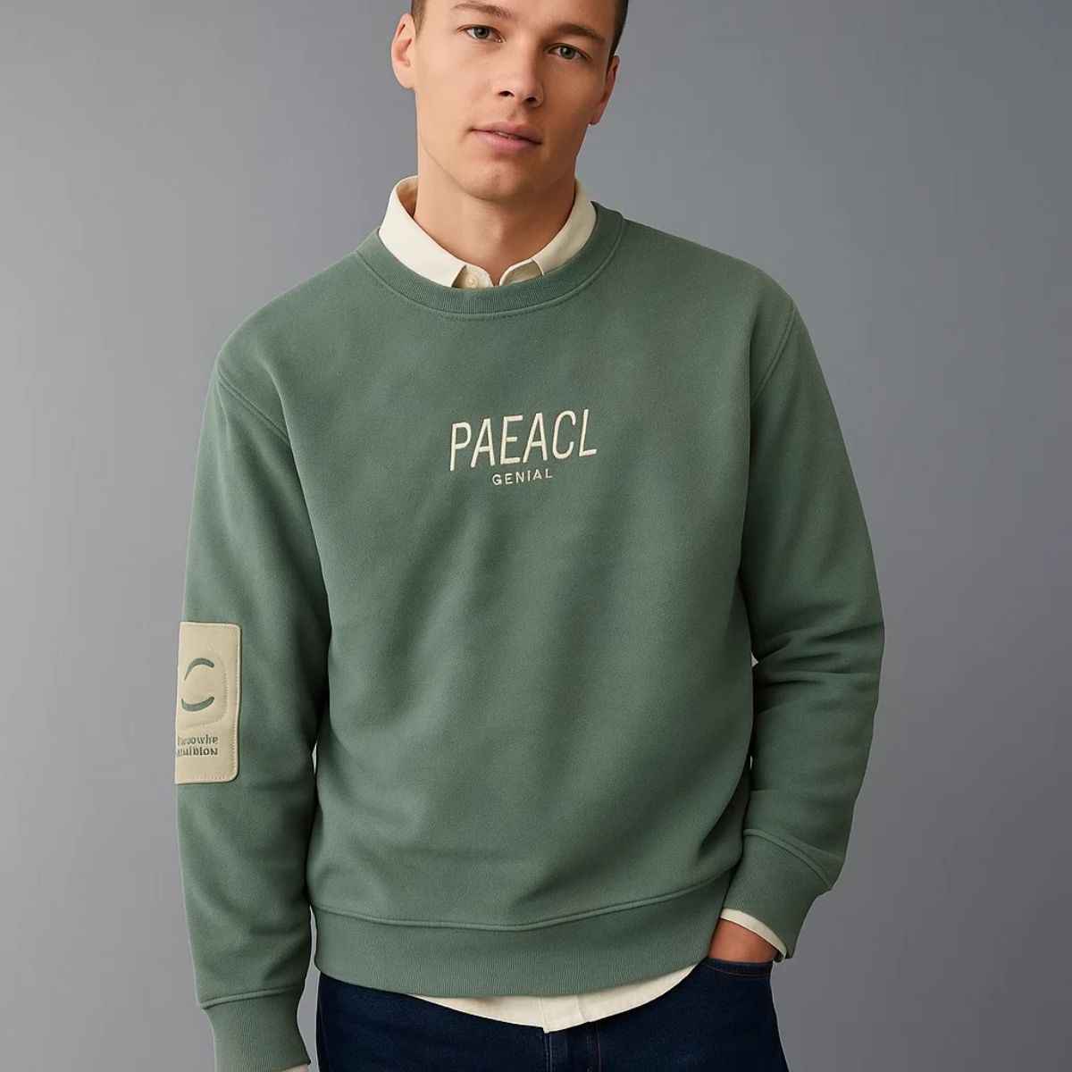 Green Fleece Sweatshirt (A-3642)