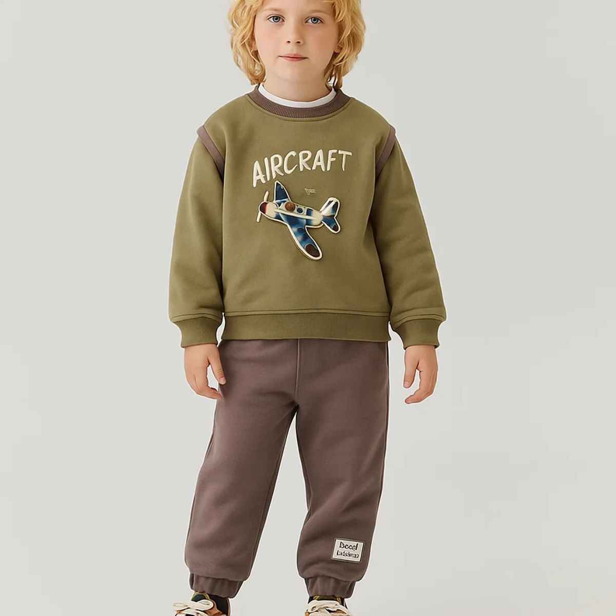 AIRCRAFT Embossed Boys Co-Ords Set (A-3860)
