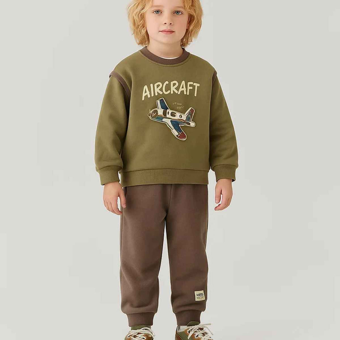 AIRCRAFT Embossed Boys Co-Ords Set (A-3860)