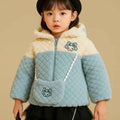 Sky Blue & Pink Teddy Vest Jacket (A-3865)