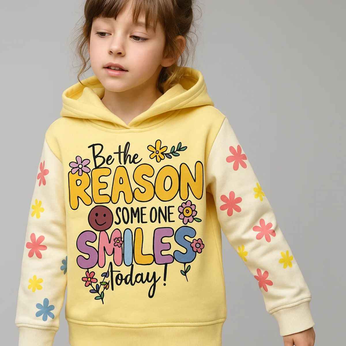 Girls Sweat Shirt Style Hoodies (A-3857)
