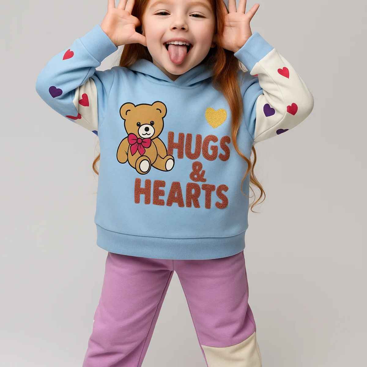 HUG & HEART Sweat Shirt Style Hoodies (A-3857)