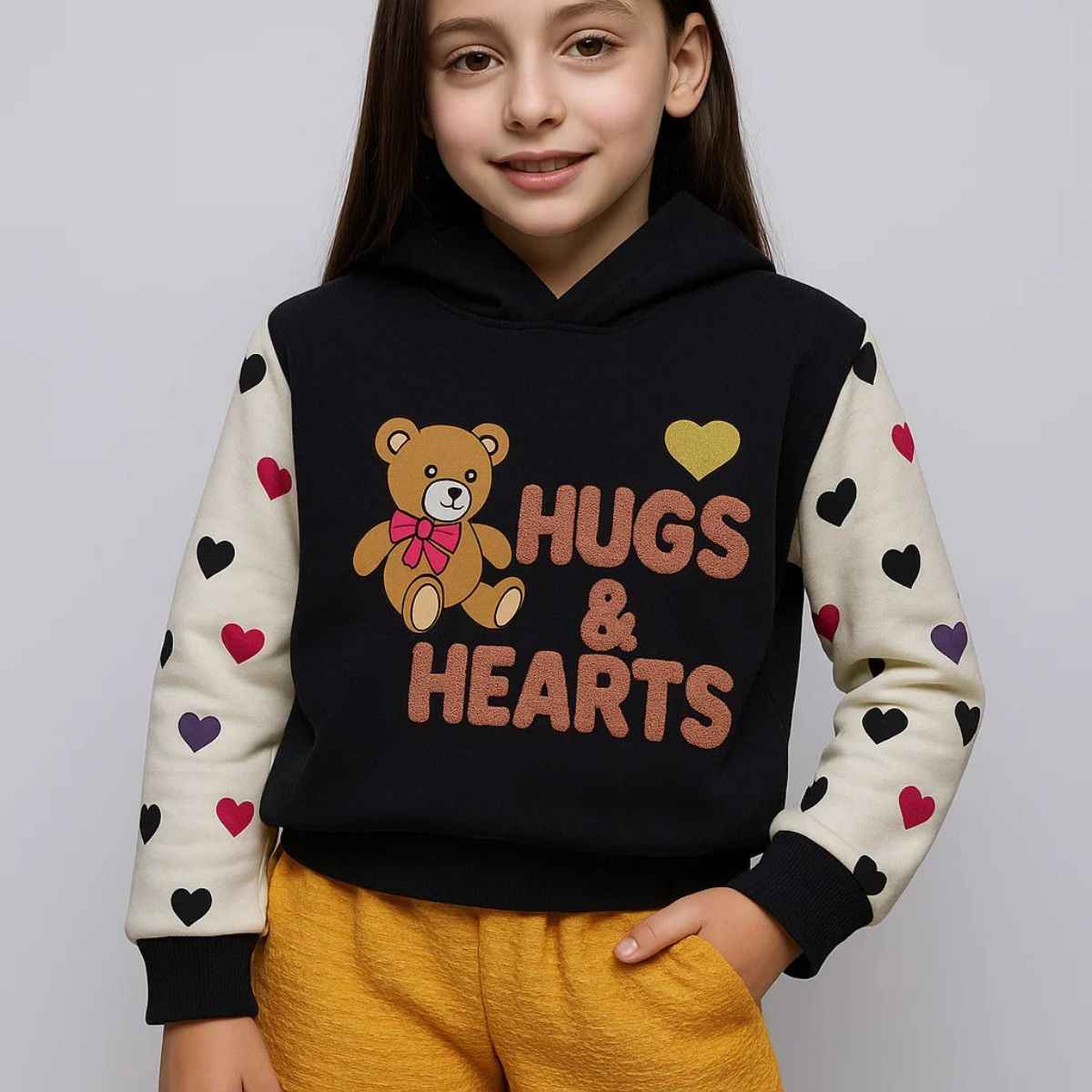 HUG & HEART Sweat Shirt Style Hoodies (A-3857)