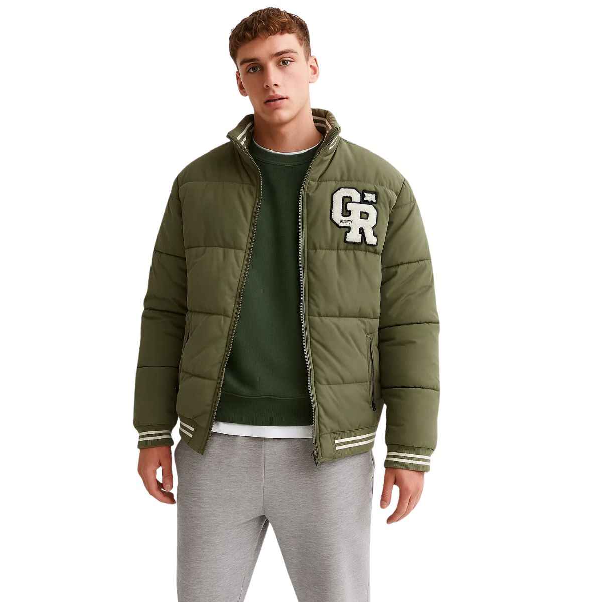 Mens Bomber Puffer Jacket (A-3871)