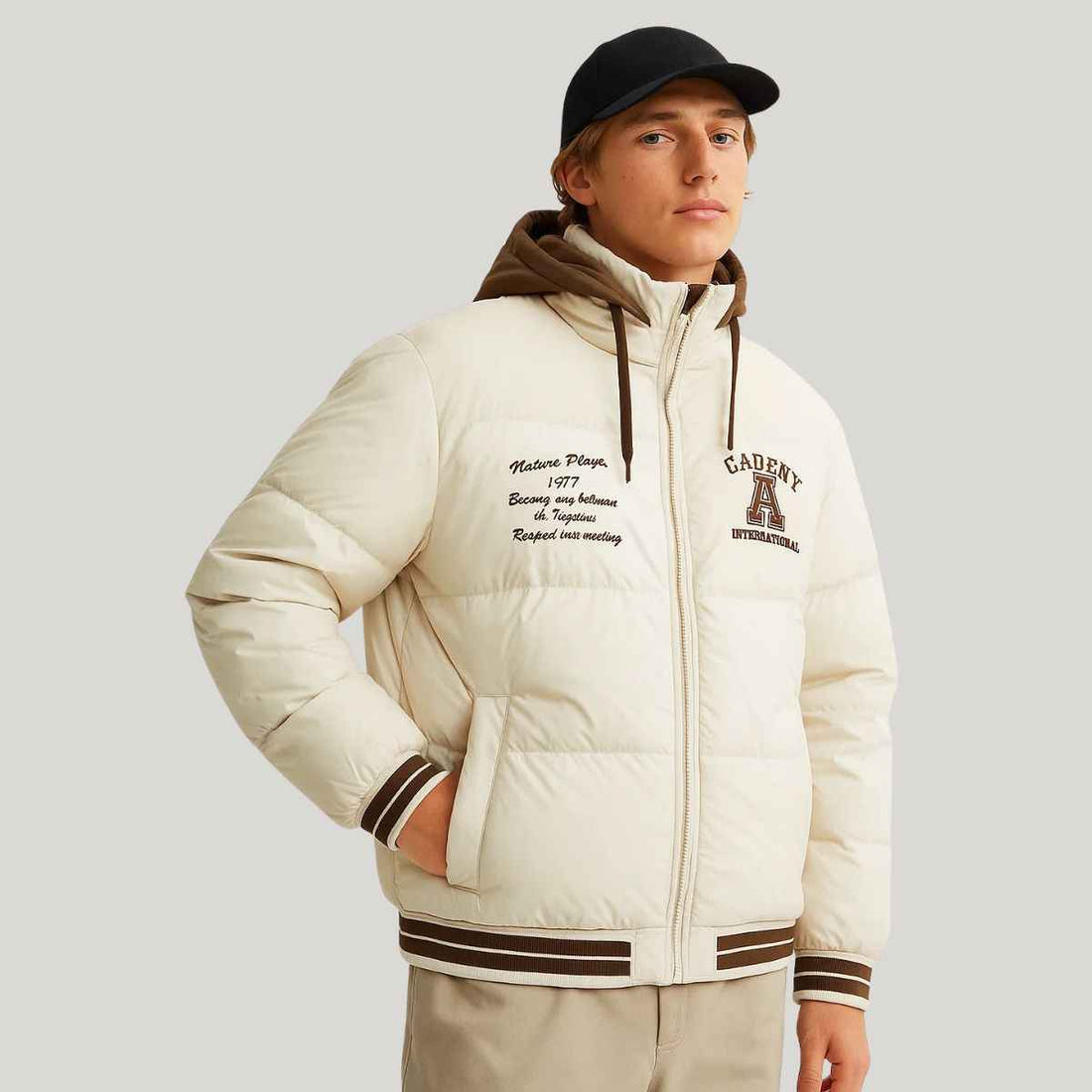 Mens Parachute Double Zipper Jacket (A-3751)