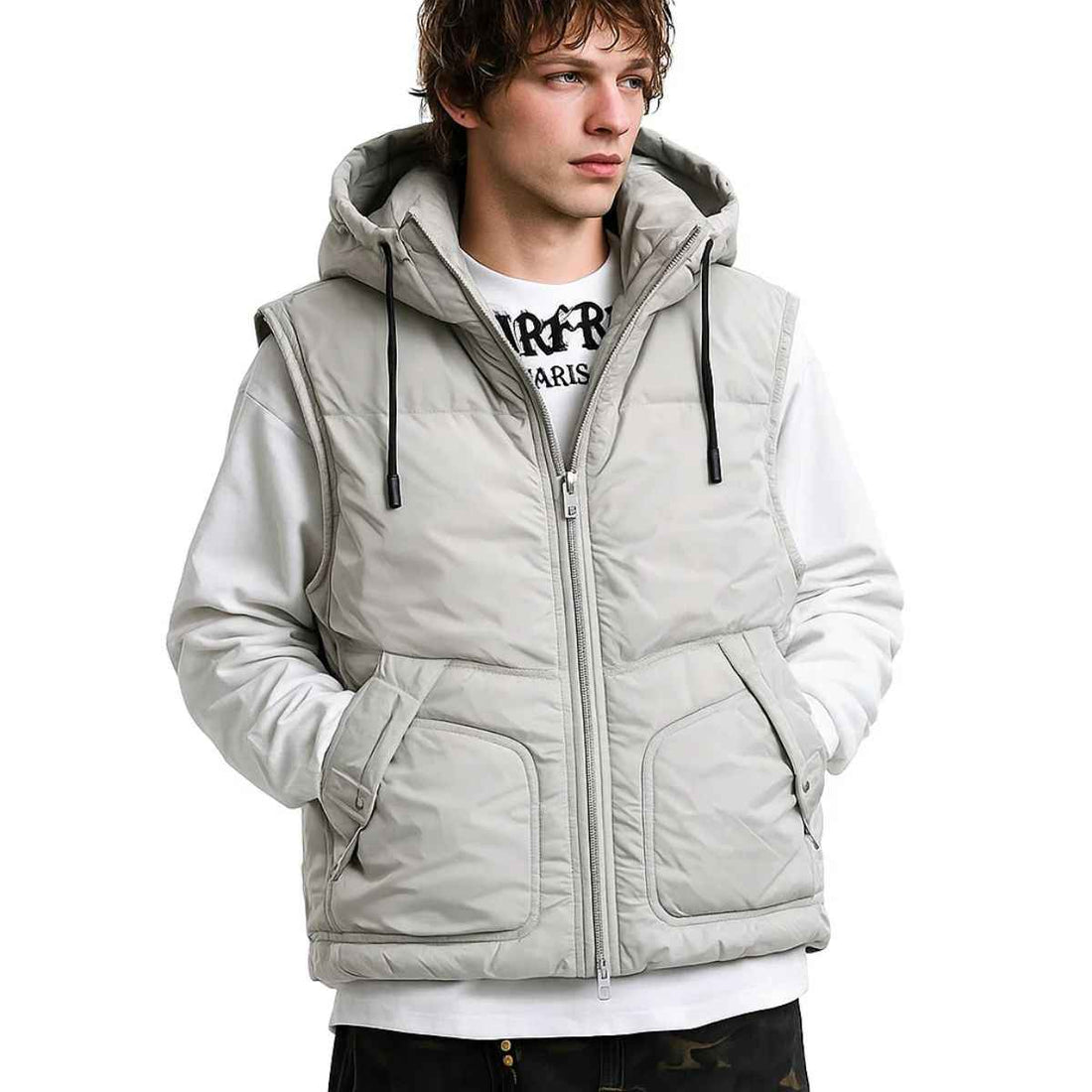 Mens Sleeveless Parachute Jacket (A-3869)