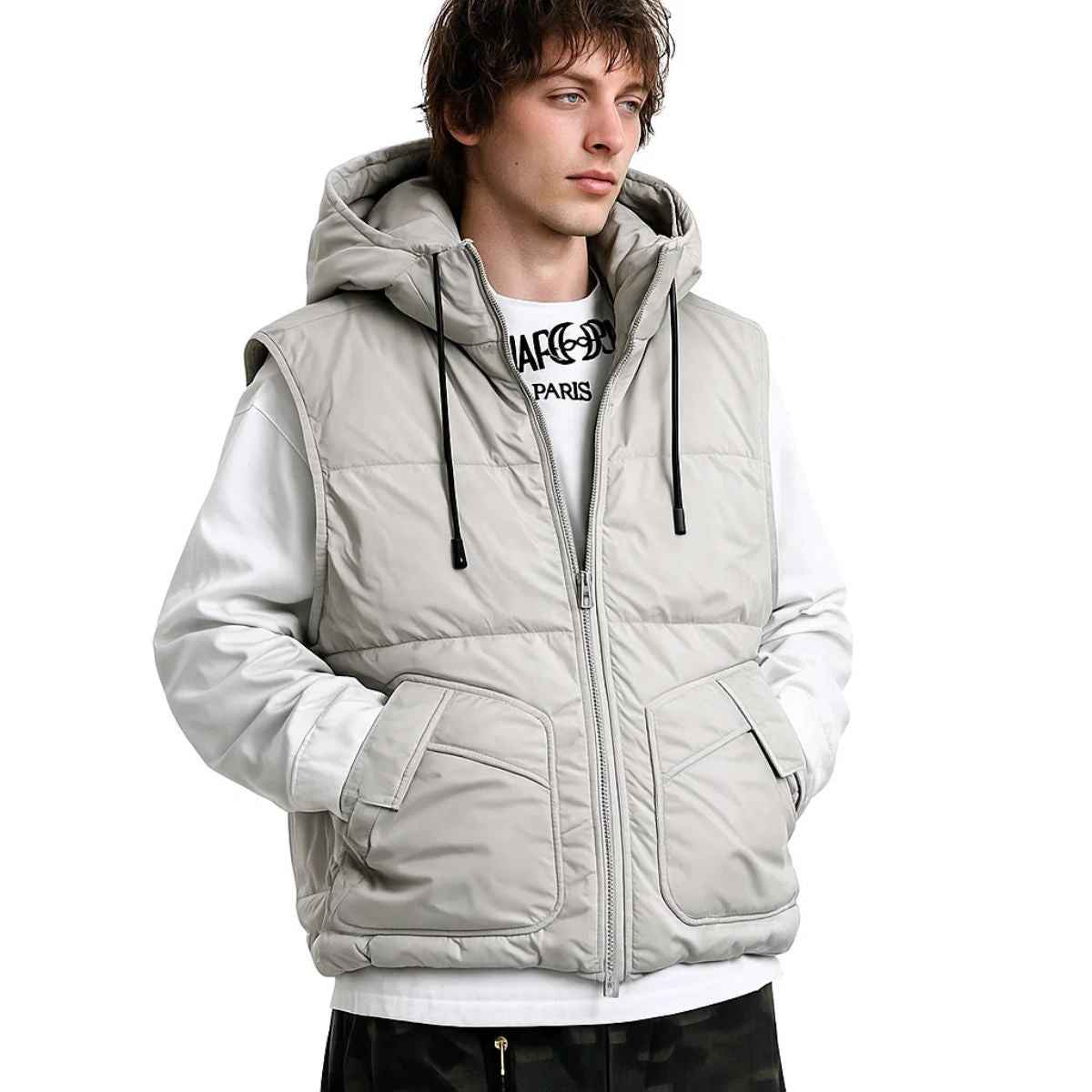 Mens Sleeveless Parachute Jacket (A-3869)