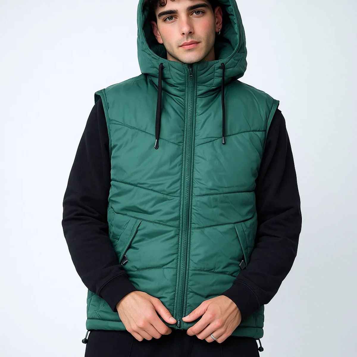 Mens Sleeveless Parachute Jacket (A-3869)