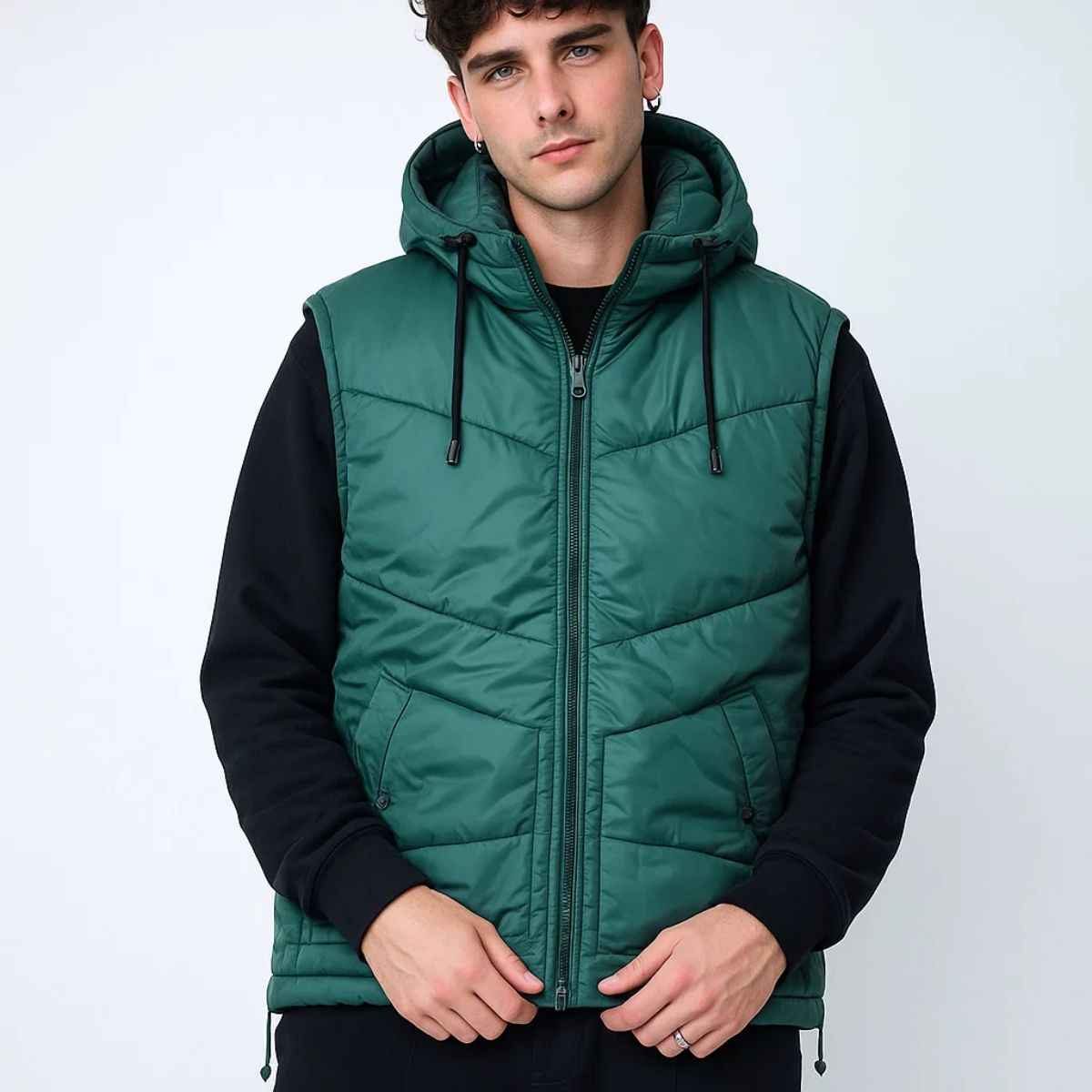 Mens Sleeveless Parachute Jacket (A-3869)
