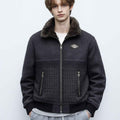Black Texture Suede Premium Jacket (A-3774)