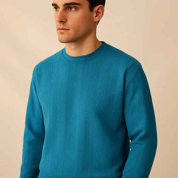 Jacquard Solid Color Sweat Shirt (A-2624)