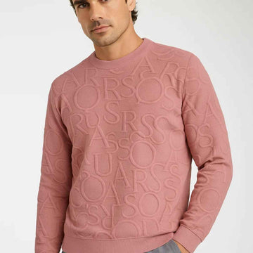 Jacquard Lite Pink Color Sweatshirt (A-2625)