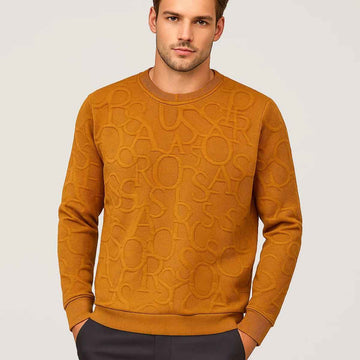 Jacquard Orange Sweatshirt (A-2622)
