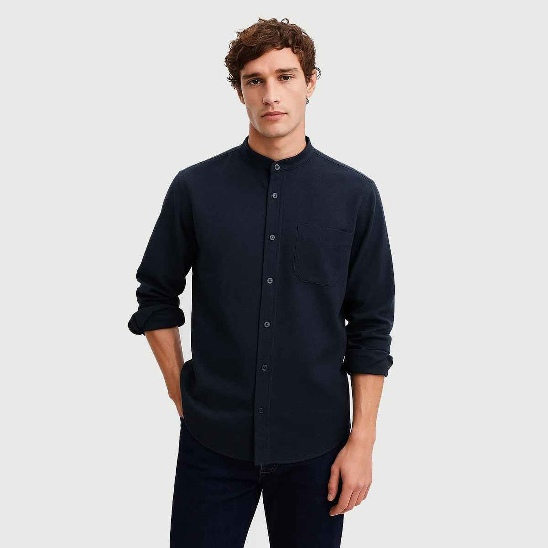 Mens Bubble Fabric Casual Shirt (A-3442)