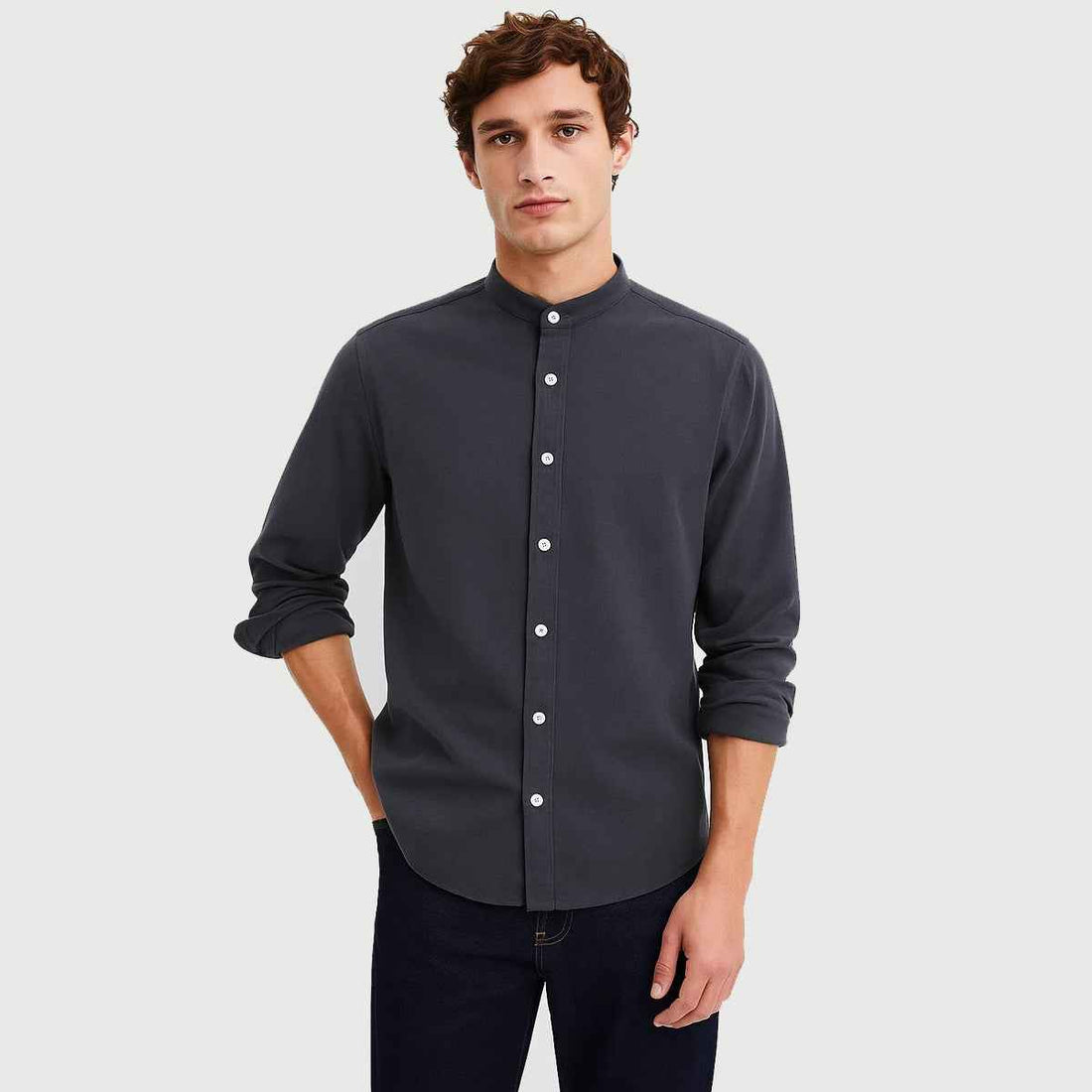 Mens Bubble Fabric Casual Shirt (A-3440)