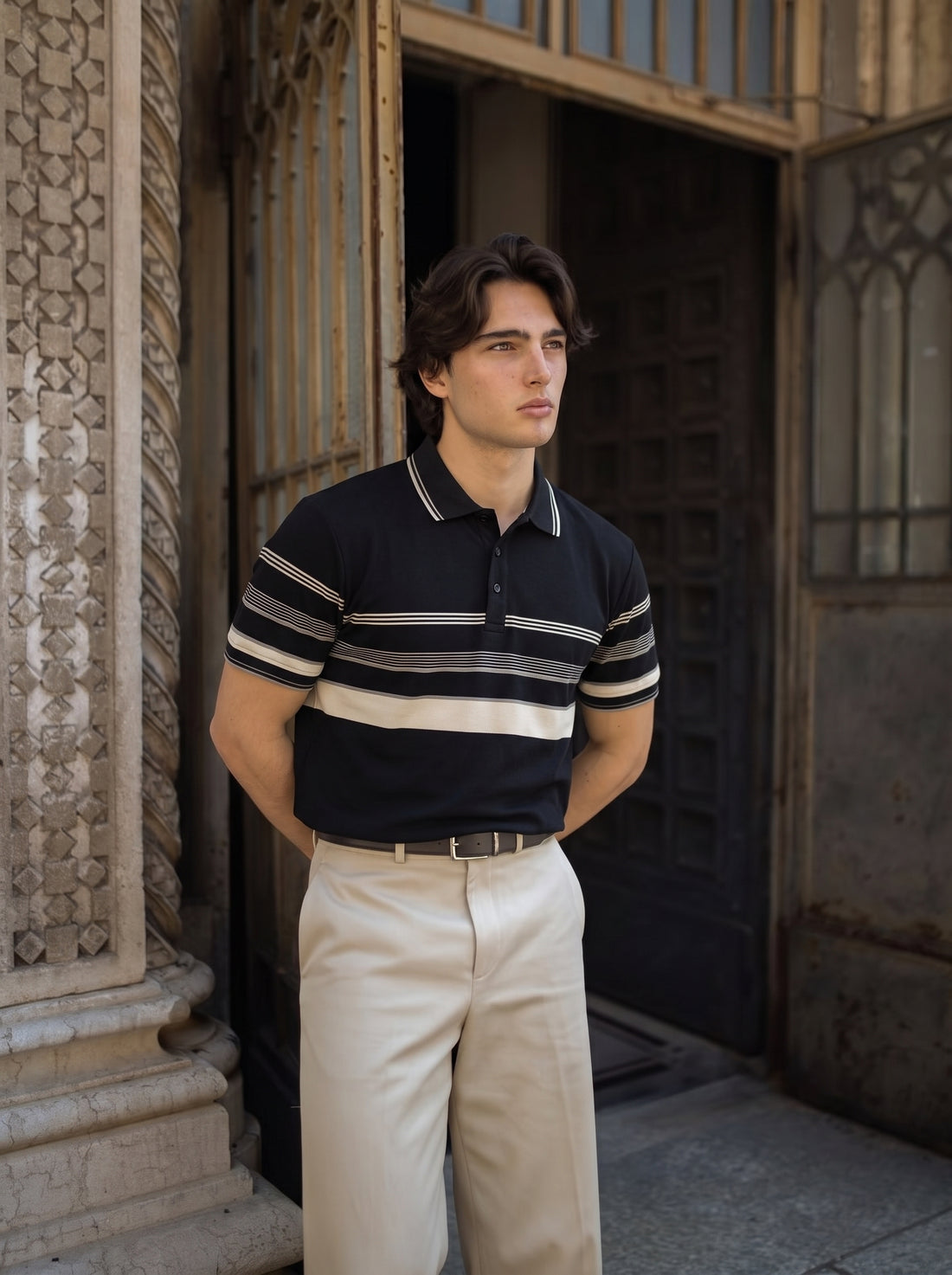 Black Stripes Elite Polo (A-5011)
