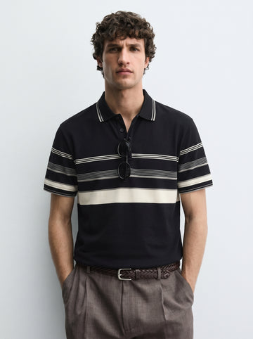 Black Stripes Elite Polo (A-5011)