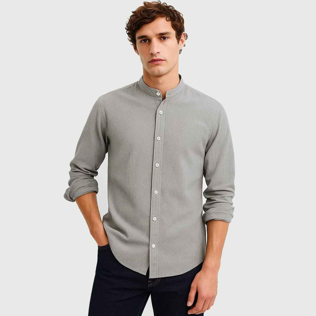 Mens Bubble Fabric Casual Shirt (A-3437)