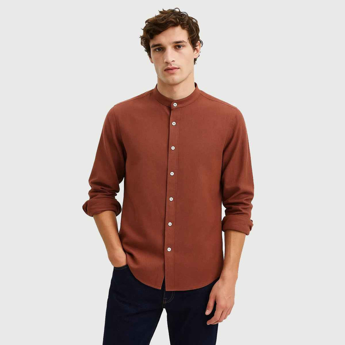Mens Bubble Fabric Casual Shirt (A-3443)